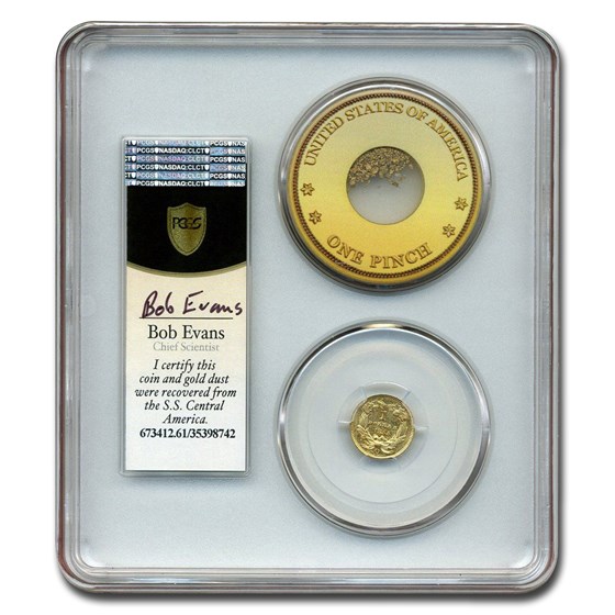 1855-O $1 Indian Head Gold SS Central America MS-61 PCGS 1855-O $1 Indian Head Gold SS Central America MS-61 PCGS